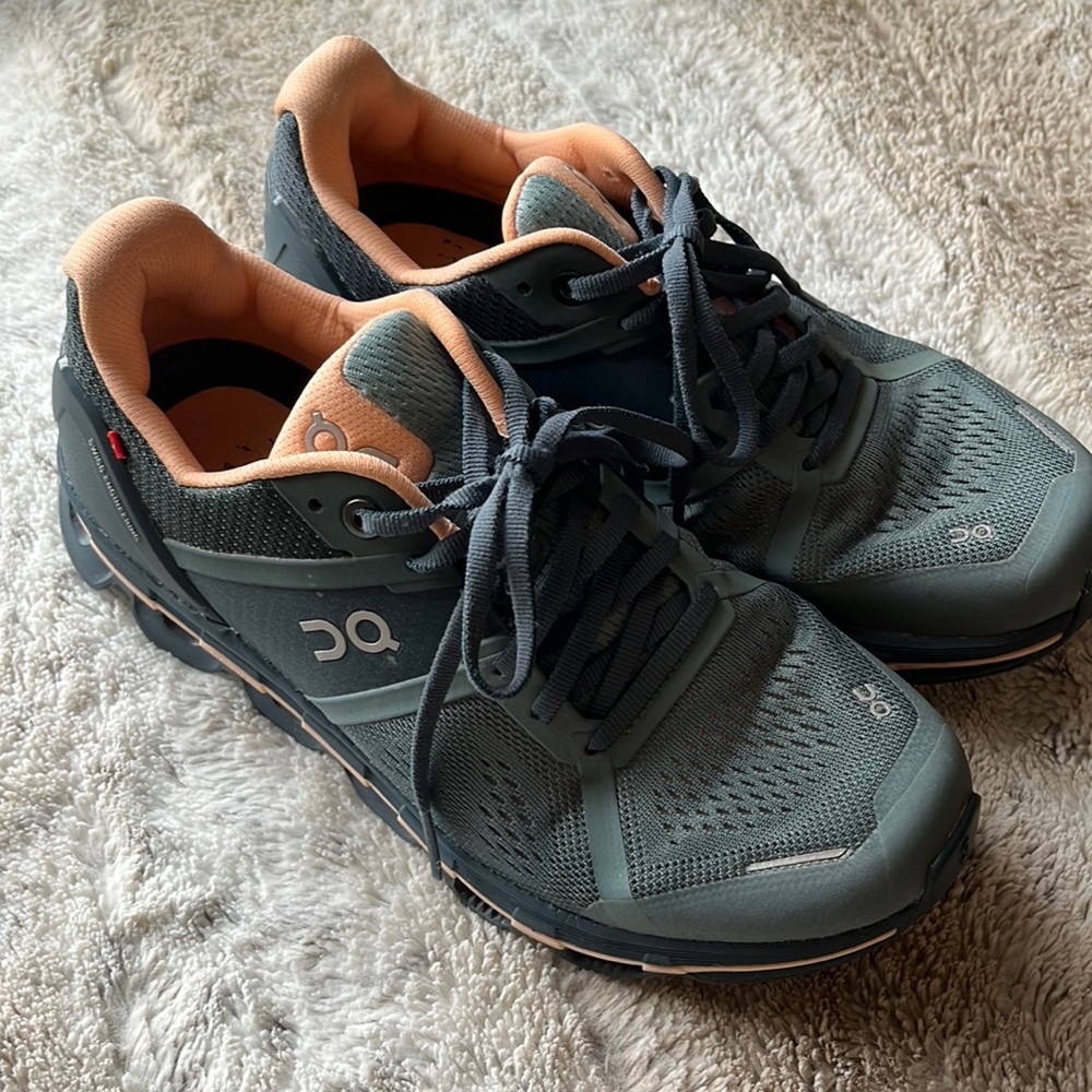 Womens On Cloud Cloudace Sea Grey Almond Peach Running Sneakers Shoes 6.5